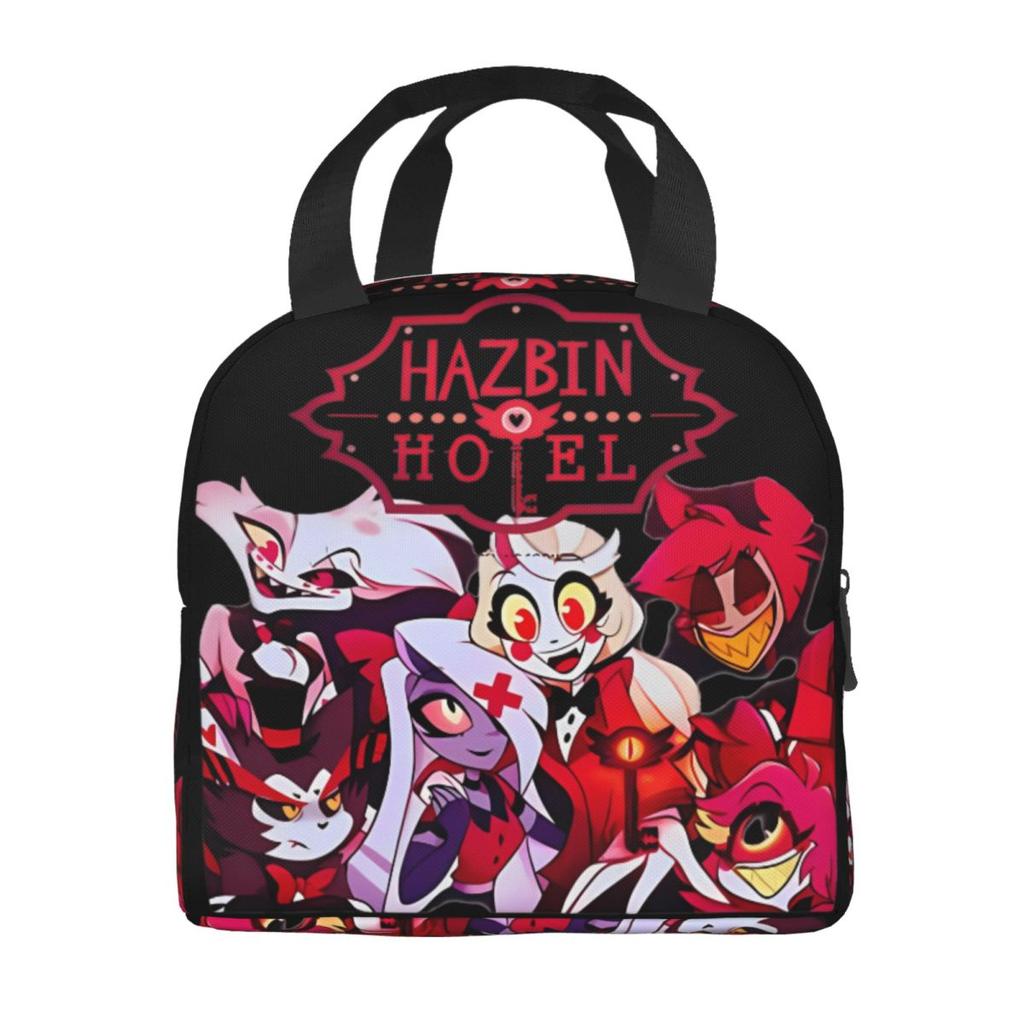 Isolierte Lunchtaschen Hazbins Hotels Merch Lunchbox für Essen Lässige Kühlbox Thermische Bento-Box für die Schule