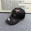 High Quality Flash Diamond Butterfly Baseball Cap Summer Mesh Breathable Cap Big Head Circumference Versatile Sun Hat Tide