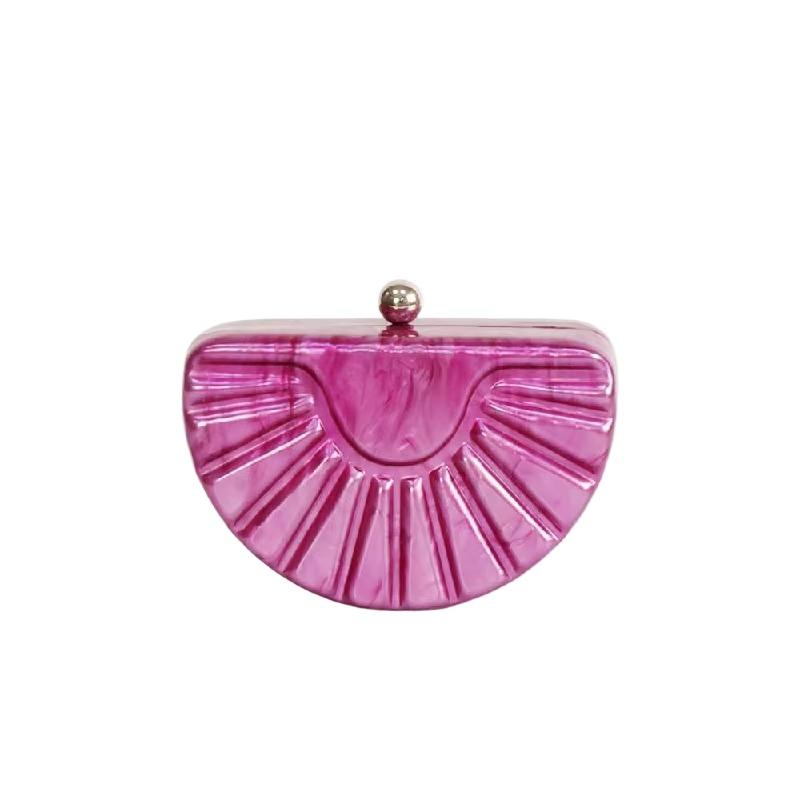 Wedding Beaded Bracelet Handbag Semi-circular Fashion Acrylic New Clutch Evening Party Youth Women's Bags Designer Luxury Bag