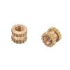 M2 Brass Cylinder Knurled Round Molded In Insert Embedded Nuts (M2*4*3.5; 100pcs)