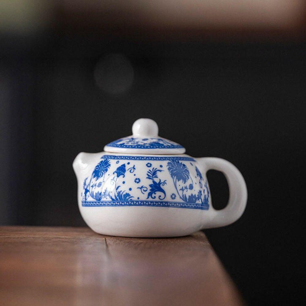 Chinese Style Flower Porcelain Teapot Exquisite Milk Tea Lid Accessories Restaurant