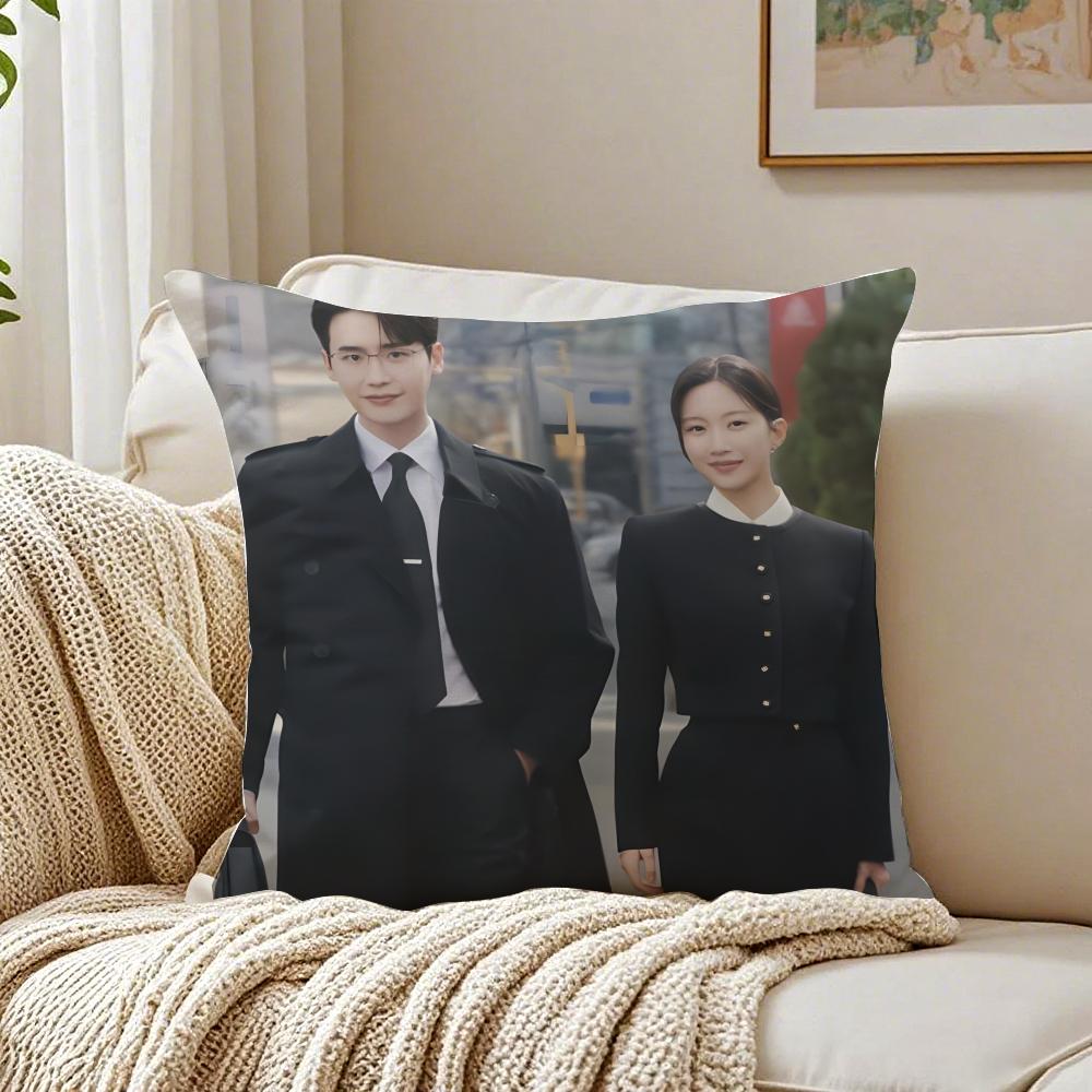 Korean Drama L-Law And The City Cushion Cover Linen Pillowcase Soft For Sofa Bed Home Room Decor
