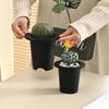 Creative Resin Plastic Round Flower Pot, 8.5CM-12CM Diameter for Aspidistra