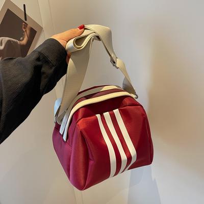 New Striped Nylon Cloth Turtle Bag Shell Bag Trendy Portable Crossbody Bag Casual Large Capacity Small Bag Single Shoulder