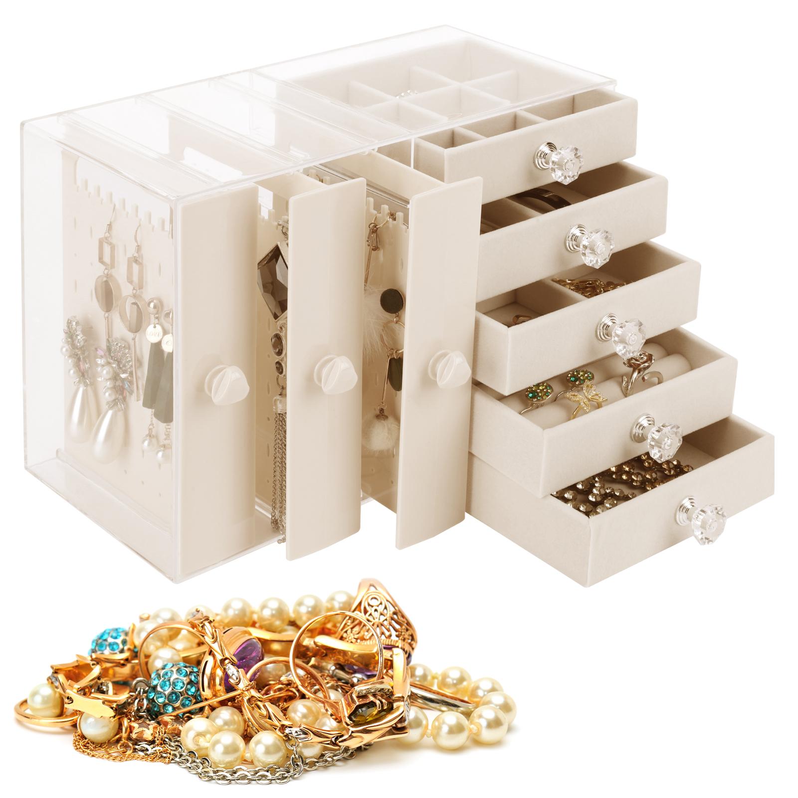 

Jewelry Organizer Stand Multifunctional Necklace Display Holder Large Capacity Earring Organizer Box for Bedroom Dressing Table United States