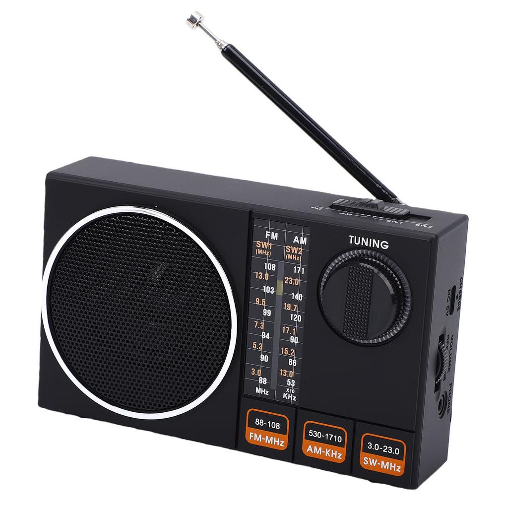 Portable Radio FM AM SW Full Band USB Charging Multifunctional with Stretchable Antenna
