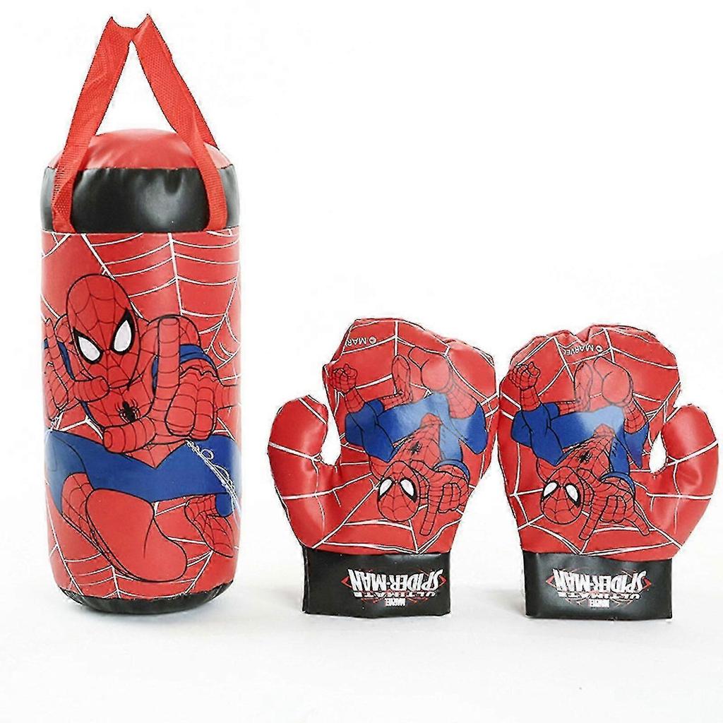 Boxing Gloves for Kids with Punch Bag Spiderman Toys Superhero Spider Man Gloves for Boys Girls