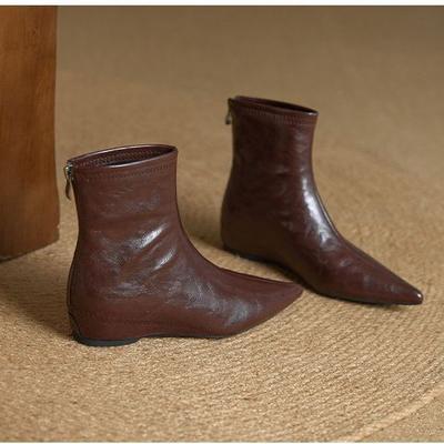 Skinny and Heightening Bare Boots European Trend Casual Daily Legs Long Elastic Boots Short Boots Fashion Pointed