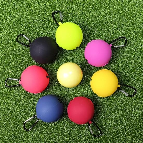 Yousheng Silicone Golf Ball Cover with Carabiner, Portable Standard Golf Ball Holder, Golf Ball Carrier Protective Sleeve, Golf Accessories, Gift for