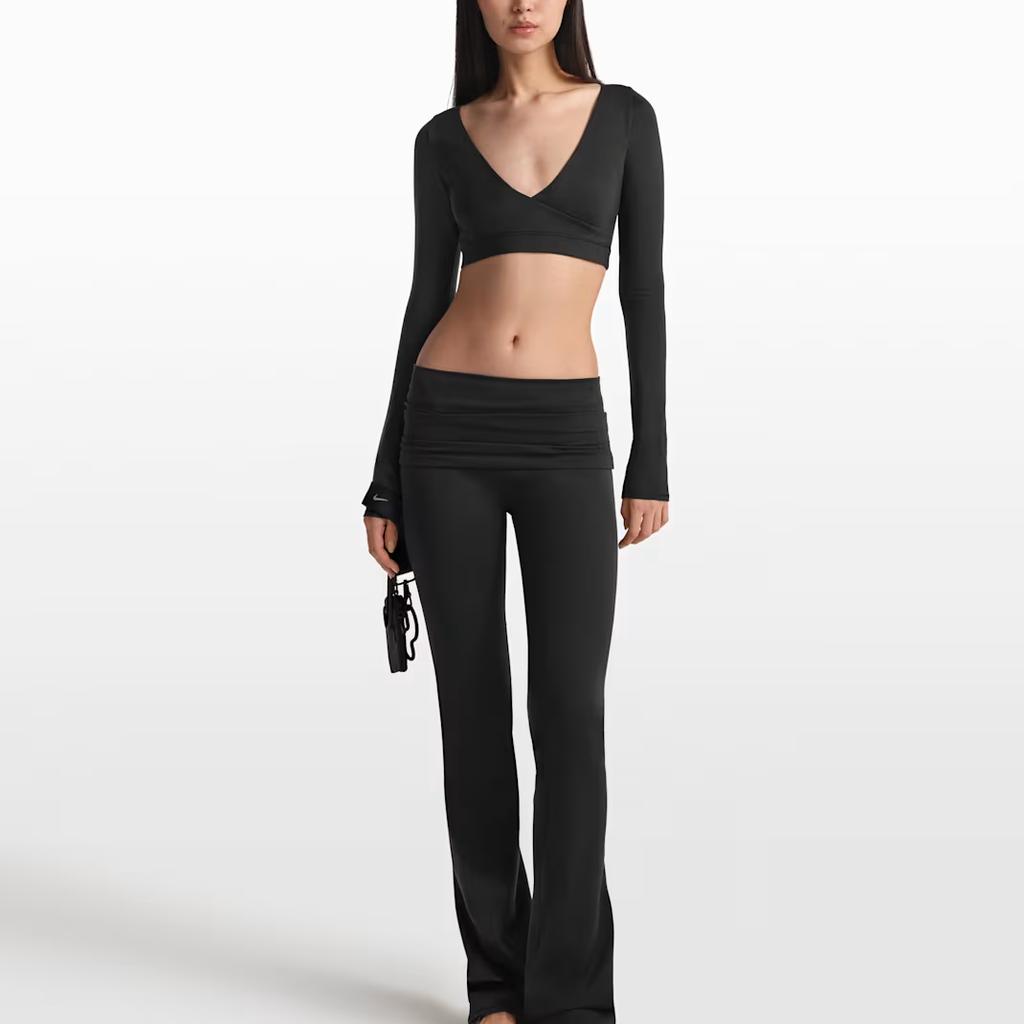 Nike X Skims Matte Moisture-Wicking Soft Long Sleeve T-Shirt Women tops IR5073-054