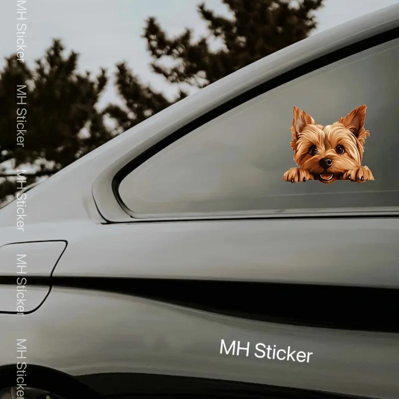 1Pc Yorkshire Terrier Dog Stickers, Cute Puppy Matte Self-Adhesive Durable Vinyl Decals for Car Laptop Window Multipurpose Decor