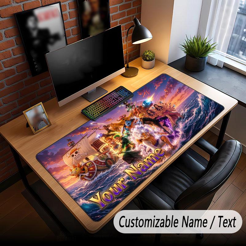 Custom Name Extended Mouse Pad,One Piece Gaming Desk Mat For Home Office Desktop Decor