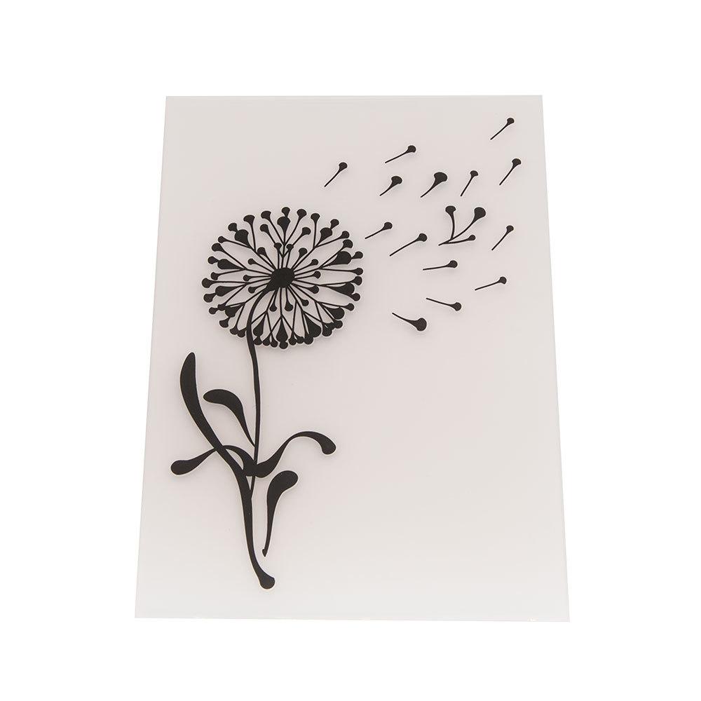 Цветок Улей Сетка Пластиковые Папки Для Тиснения Шаблоны Штампы Трафарет Ручка Чернила Сердце Рамка No.1-Dandelion Flower