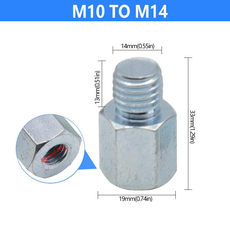 5/8 To M14/M16 and M14 To M10 Angle Grinder Conversion Adapter for Polishing Wheels and Pads