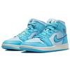 Air Jordan 1 Mid SE Ice Blue Women Sneakers Black Sail Dark-Powder-Blue DV1302-400