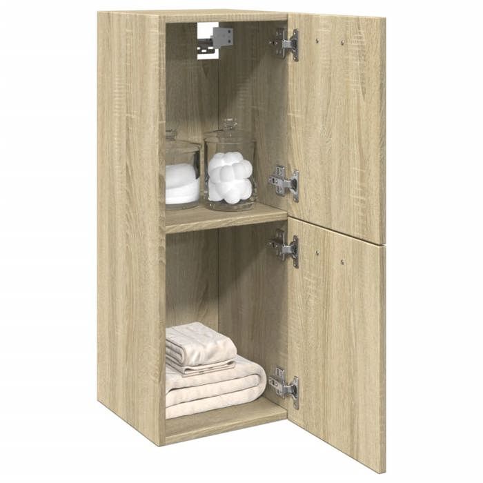 VidaXL Bathroom Cabinet Sonoma Oak 30x30x80 Cm Chipboard, Bathroom Storage Cabinet, Bath Cabinet, 849634
