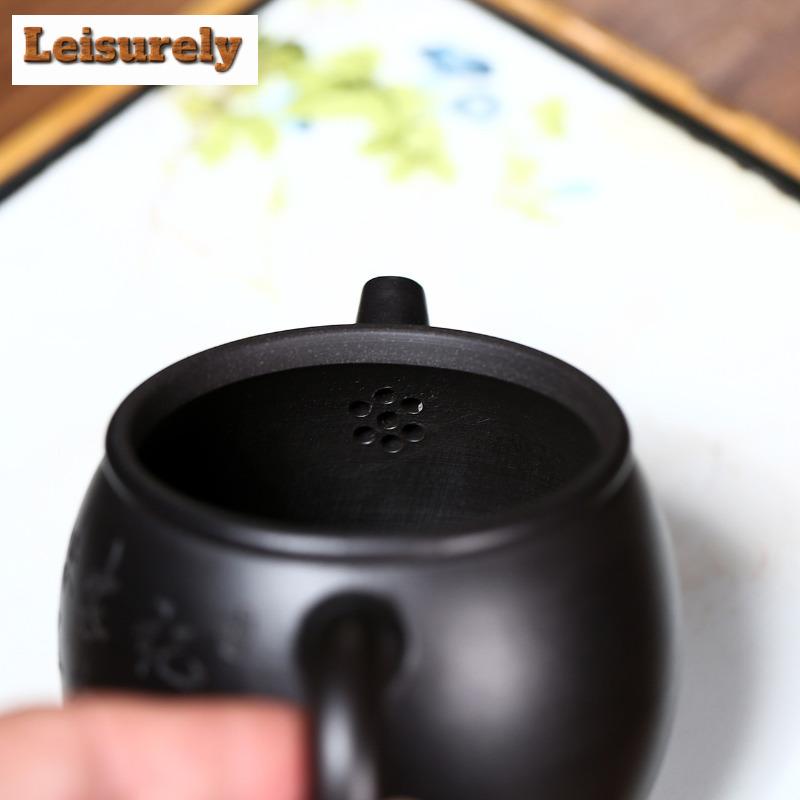 240ml Yixing Purple Clay čajová konvice Ručně vyráběná velká ráže Raw Ore Dahongpao Reduction Pražení bahenní konvice s filtrem Zisha čaj