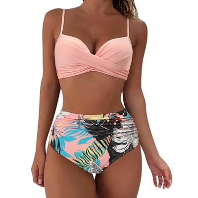 Two Pieces Sexy Swimsuits Women Bikini Set Beachwear Push Up Solid Summer Bathing Suit Triangle Bikini Swimwear Low Waist