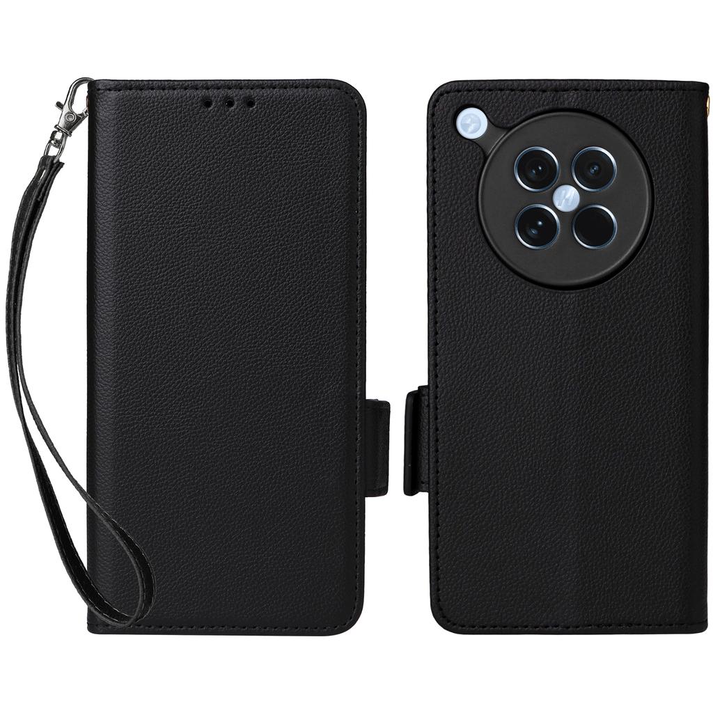 For Oppo Find X8s 5G Case with Wrist Strap Litchi Texture PU Leather Wallet Phone Cover