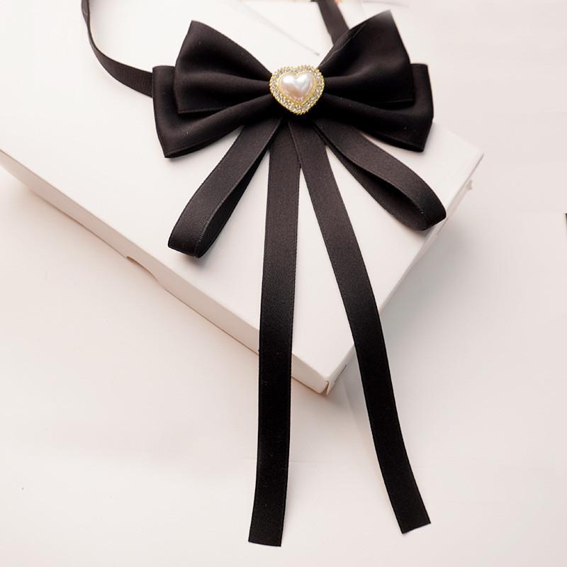 Korean Style Butterfly Bow Brooch With Water Drop Pearls For Elegant Womens Attire
