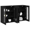 Wall Cabinets 2 pcs Black Oak Effect 69.5 x 34 x 90 cm