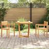 Garden Dining Table Round Ø90 x 75 cm Solid Acacia Wood