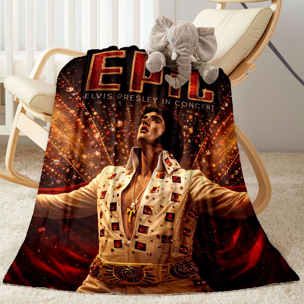Elvis Presley's Iconic Smile Blanket Comfortable Great for Chair Picnics Couch for All Occasions Stylish Decor Birthday Christmas Gift Blanket