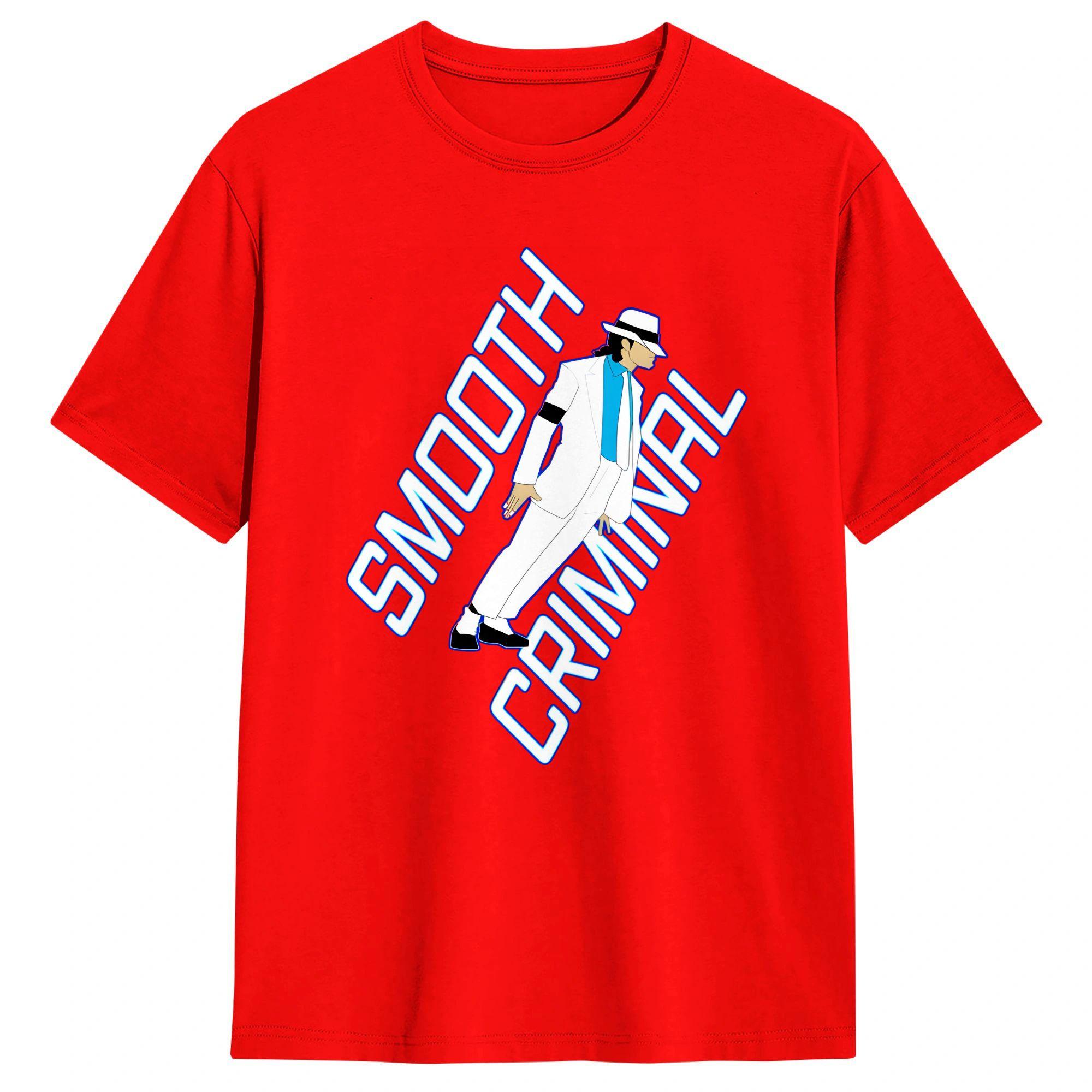 MJ Smooth Criminal Glow MMichael JJackson TShirt Beach  Streetwear TShirts Pure Cotton Hippie Tshirt For Unisex Design Tops S