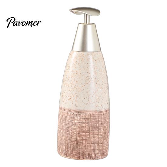 Shampoo Dispenser Bottle Ceramic Soap for Bathroom, 350/380ML Hand with Large Capacity Lotion Pump, Refillable Liquid Soap, and Pump