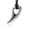 Punk Hip Hop Wolf Tooth Leather Rope Pendant Necklaces For Men Women Stainless Steel Fashion Animal Amulet Jewelry