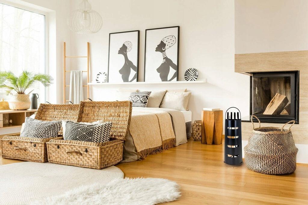 5-in-1 fireplace set, fireplace accessories, shovel, poker, brush, stand