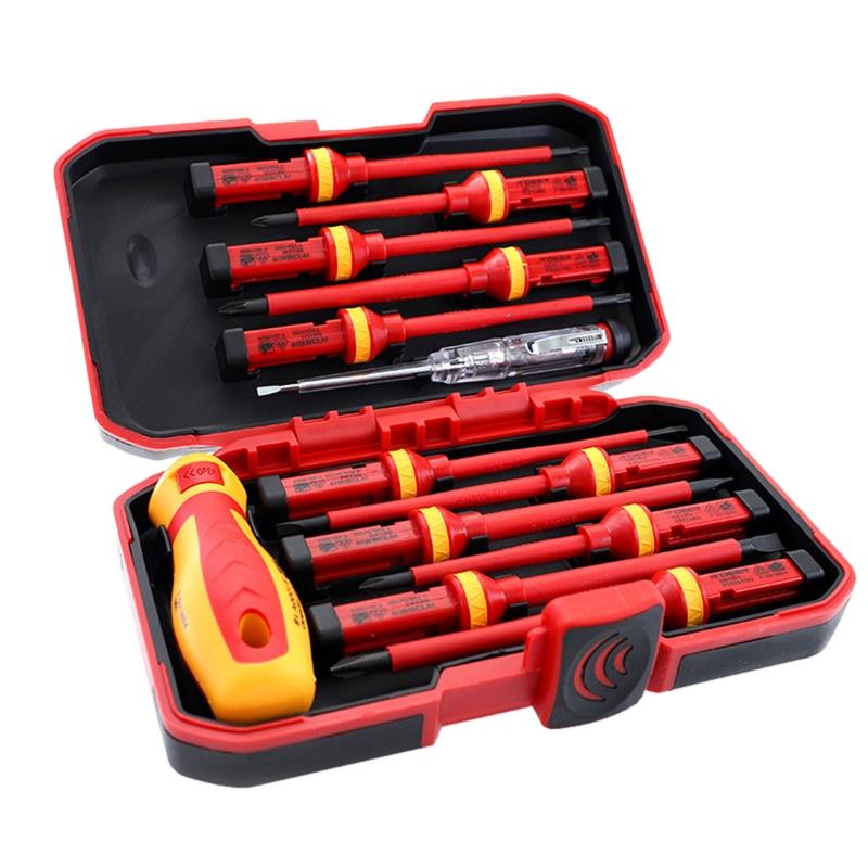 Insulated Screwdriver Set Screw Driver Bit Magnetic Phillips Slotted Screw Holder Strong Magnetic Adsorption Hand Tools 1