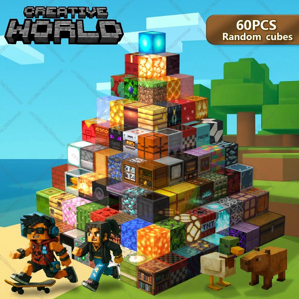 Magnetic Building Blocks Mine World Magnet Cube Construction Sets for Boys Girls Kid Best DIY Pixel style Model Baseplate Toy