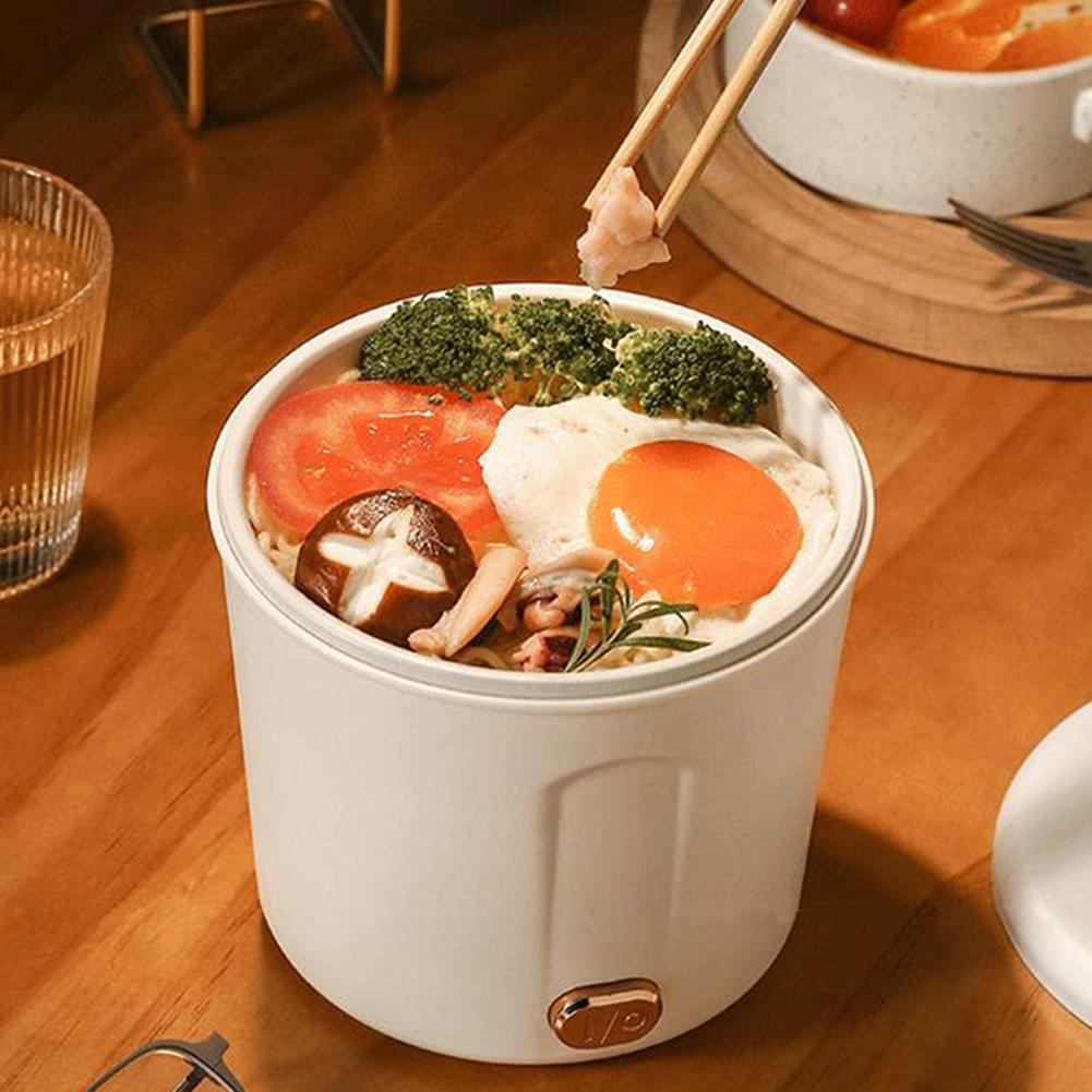 Hot Pot Electric Portable Ramen Cooker With Anti Dry Burning Function Detachable Power Cord Button Control Portable Electric Pot