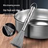 Stainless Steel Long-Handle Kitchen Brush for Dishwashing and Cleaning