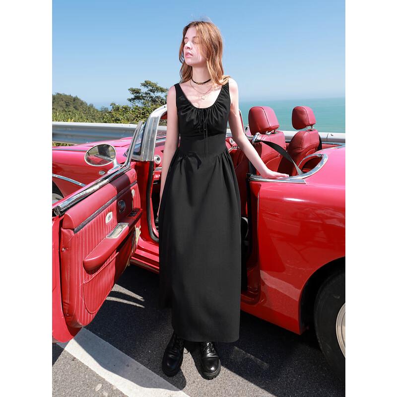 

Sancai Women s Sleeveless A-Line Maxi Dress L