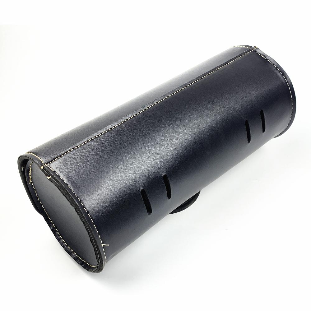 Motorcycle Fork PU Leather Travel Pouch Waterproof Tool Bags Saddle Bag Vintage Skull Tail Bag Luggage For
