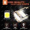 2/4/6/8/10/20 PCS T10 W5W LED Bulb Canbus Car Interior Dome Door Glove Box Trunk License Plate Lights 12V 6SMD 400LM 6500K White Dome Lights 6
