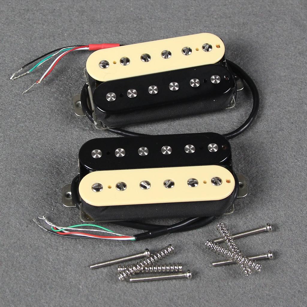 FLEOR 2PCS Ceramic Electric Guitar Humbucker Pickup Set 4 Wires Double Coil Pickups