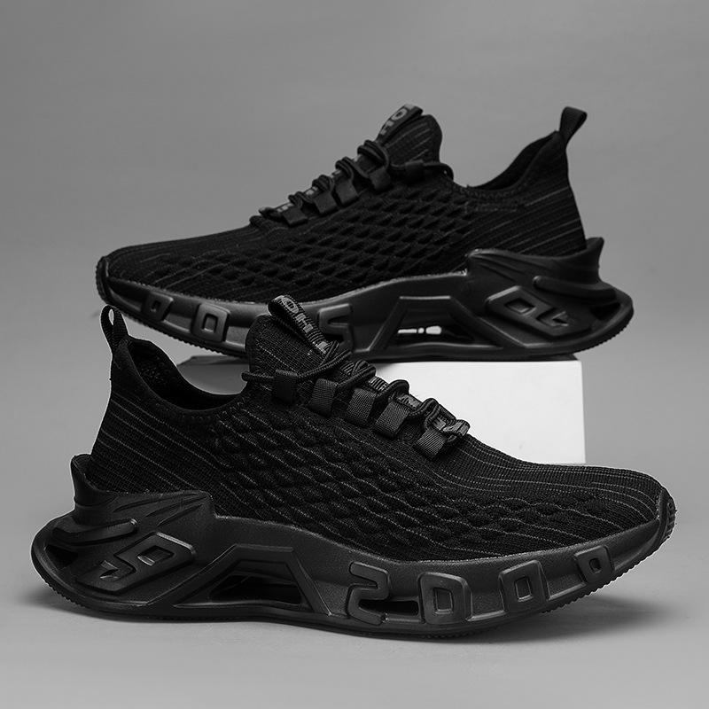 Pantofi sport de alergare pentru bărbați, ușori, casual, la modă, cu design blade, din plasă respirabilă, cu amortizare de înaltă performanță