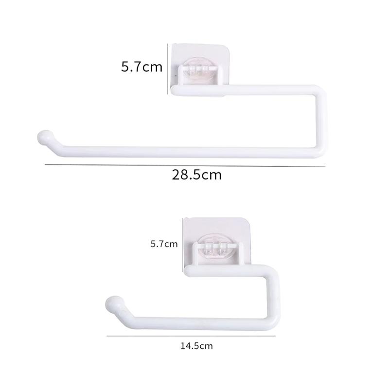 1Pcs Tissue Hanger Plastic Paper Roll Holder Wall Mounted Towel Storage Rack Organizer Shelf for Kitchen Bathroom