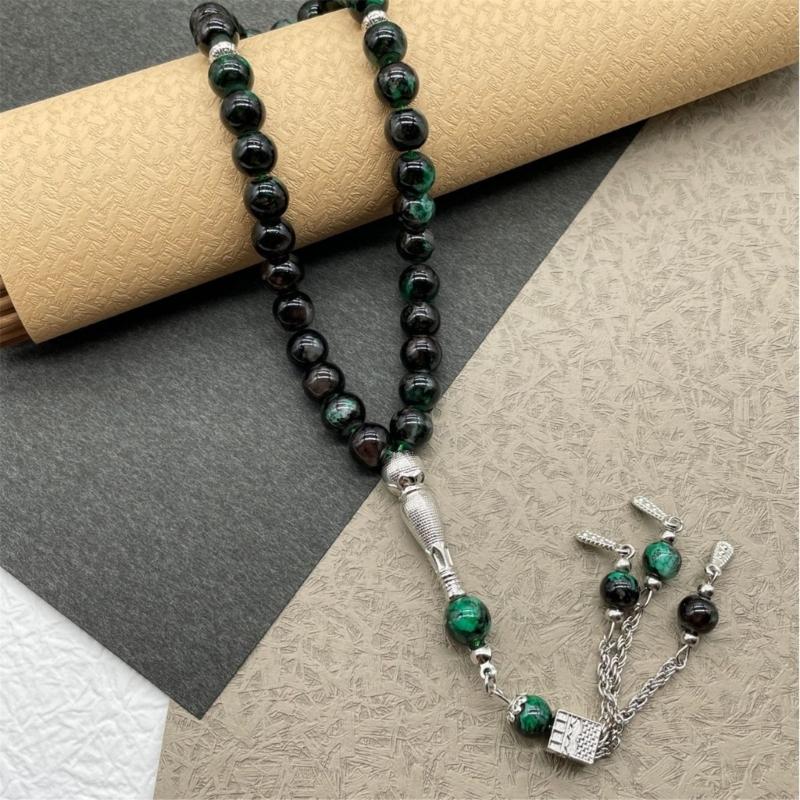 Handcrafted 33 Bead Buddhist Bracelet Glass Beaded Prayer Jewelry Comfortable Spiritual Companion Fashion Accessory