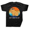 Retro Funny Capybara Dont Be Worry Be Capy T Shirts Graphic Cotton Streetwear Short Sleeve Birthday Gifts T-shirt Mens Clothing