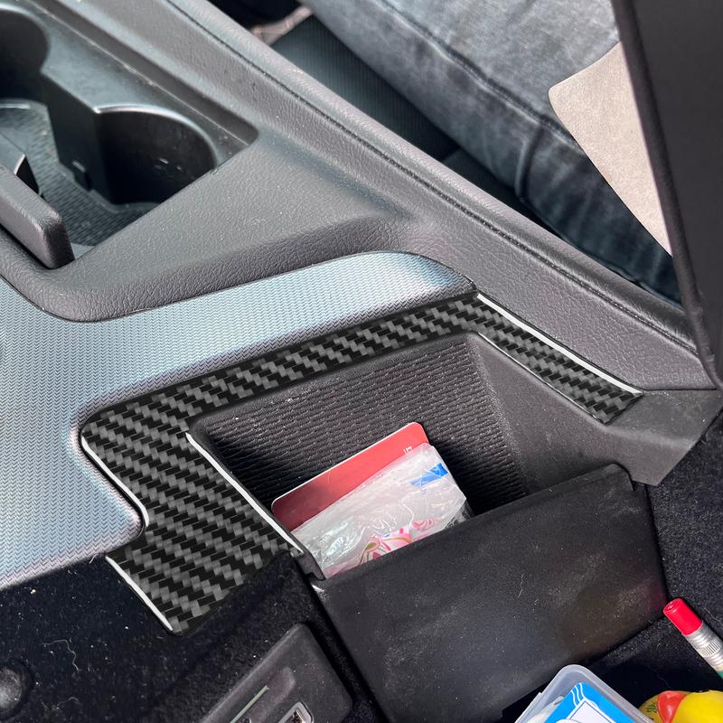 For Cadillac CT5 -2025 Real Carbon Fiber Sticker Centre storage box Panel Trim Cover Car ide decorative Accessories