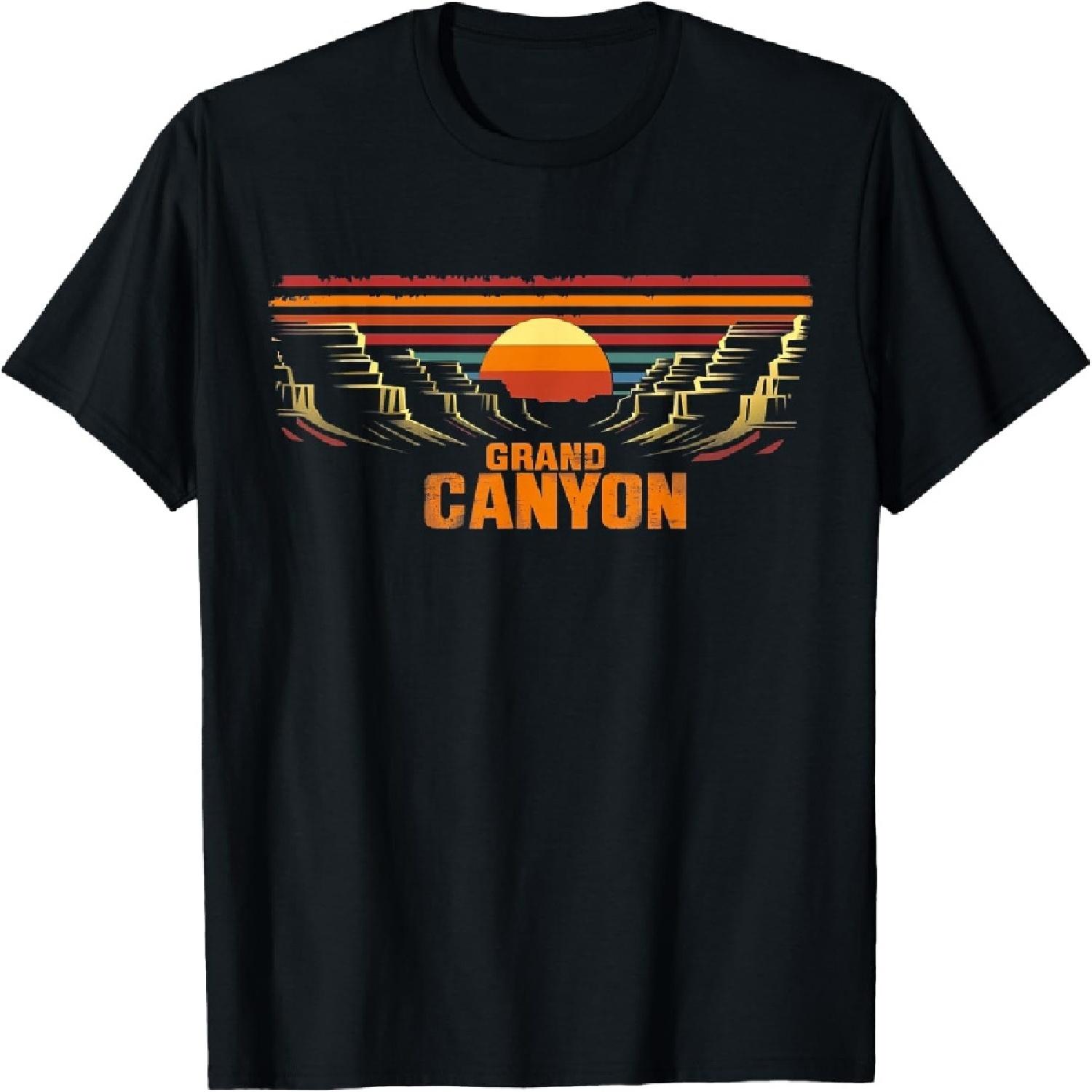 

Grand Canyon - US National Park Vintage Men Women Kids Retro T-Shirt(10) XXXXXL різнокольоровий