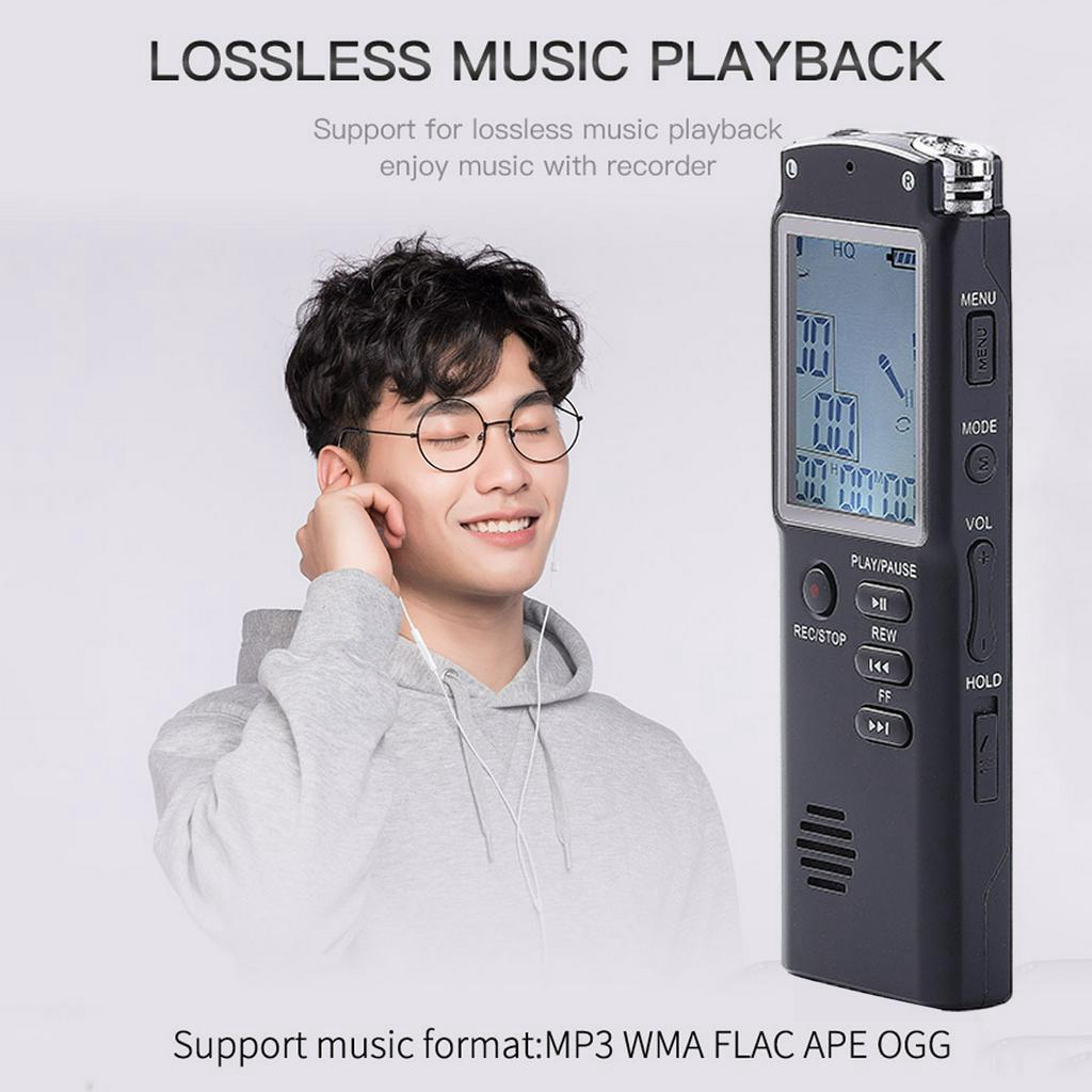 Professional USB Voice Recorder 96 Hours Dictaphone Digital Audio Voice Recorder Speaker WAV MP3 Player 8/16/32GB