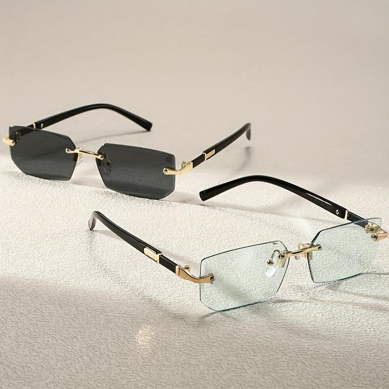 2pcs Men's and Women's Fashionable and Trendy Glasses Are Suitable for Various Occasions Such As Shopping Leisure Gatherings Etc