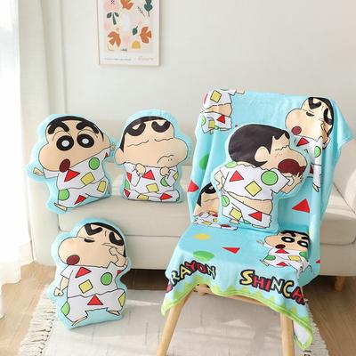 Cute Crayon Xiaoxin Throw Pillow Blanket 2-In-1 Cartoon Anime Peripheral Sofa Cushion Bed Backrest Doll