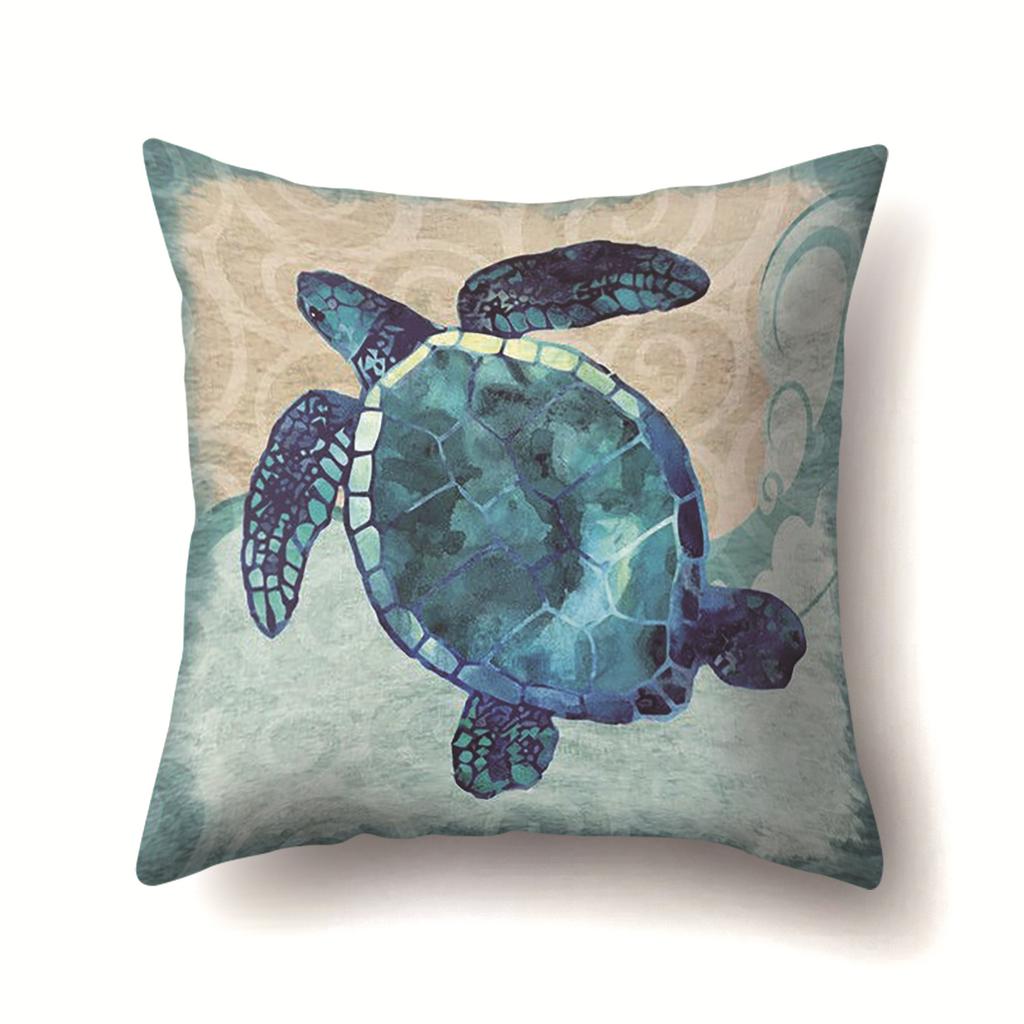 New European-style Polyester Pillow Case Marine Life Pillow Fashionable Simple Home