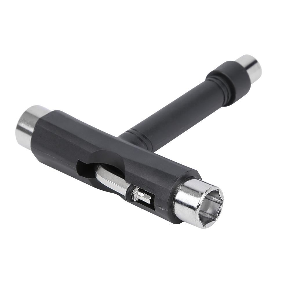 Professional Skateboard Tool Kit Multipurpose LT Type Wrench Five Functions Black